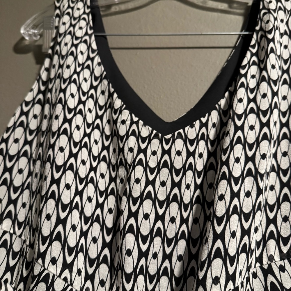 Jones New York 100% Silk Elegant Y2K Patterned Fairy Midi Dress Size 18W - Picture 6 of 7